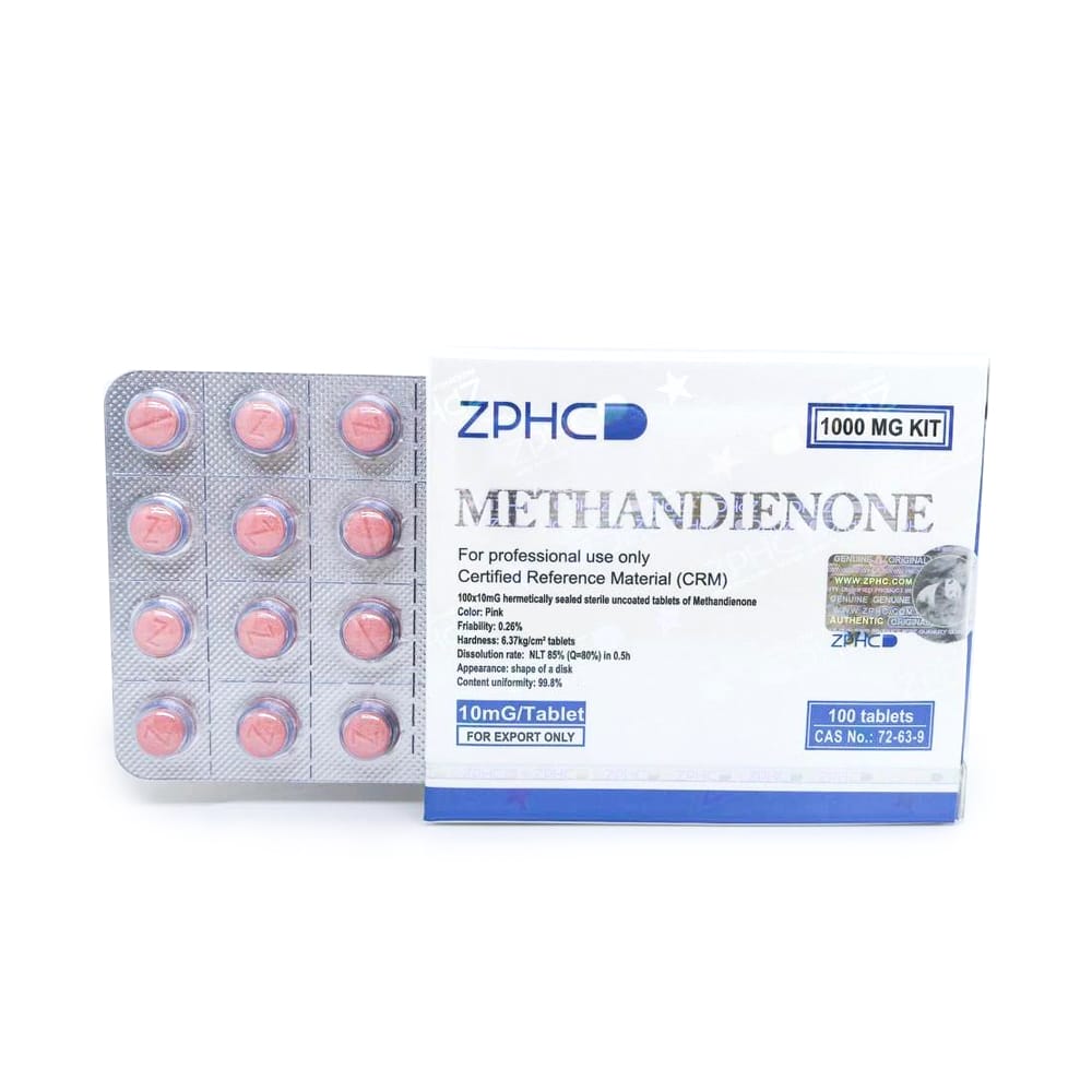 Methandienona (Dianabol) ZPHC 10 mg – caixa frontal com 100 comprimidos