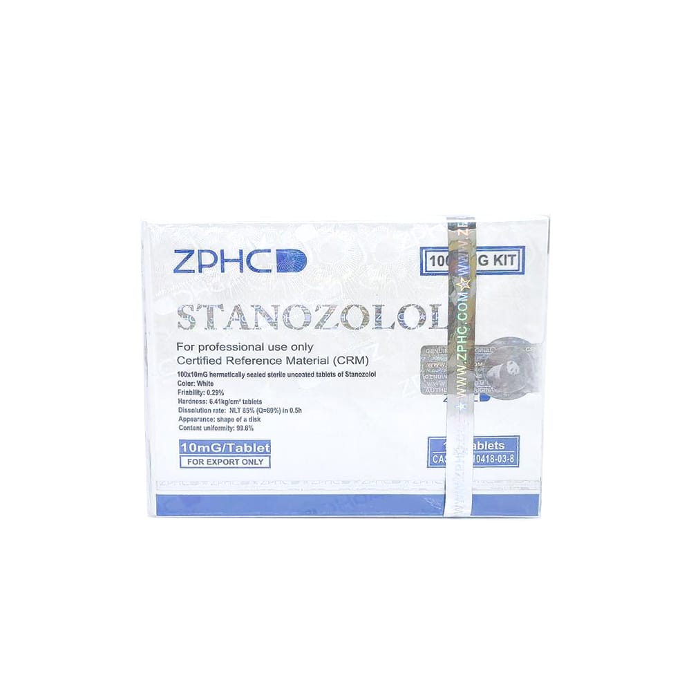 Stanozolol (Winstrol) ZPHC 10 mg – caixa frontal com 100 comprimidos