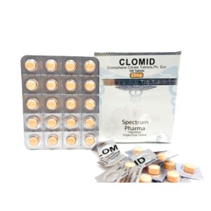 Clomid embalagem de 25 mg com 100 comprimidos Spectrum Pharma
