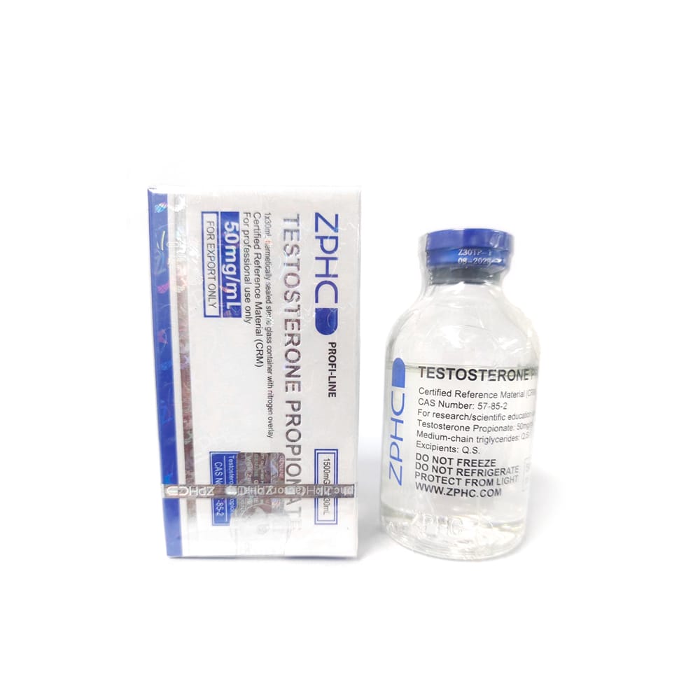 Propionato de testosterona ZPHC 50 mg/ml – frasco para injetáveis de alto volume de 30 ml (1.500 mg)