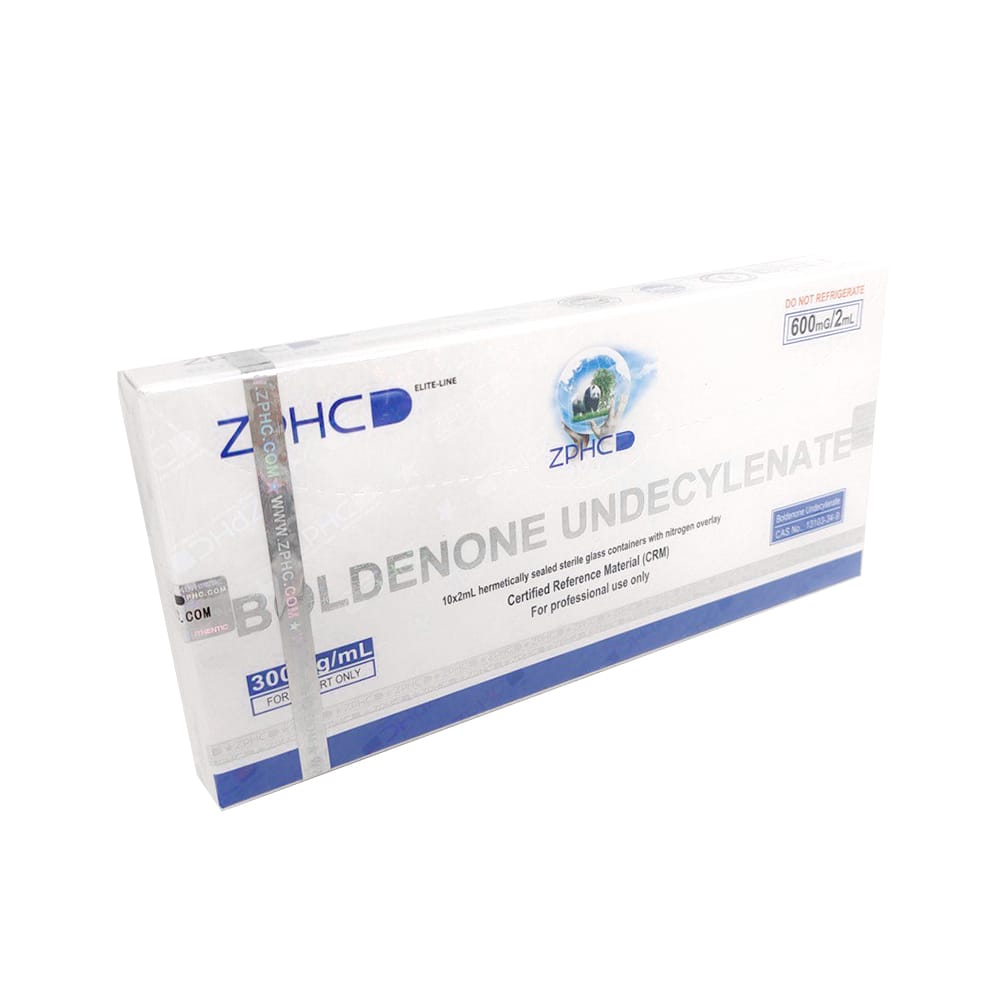 Boldenona Undecilenato ZPHC 300 mg/ml — caixa com ampolas de 10 × 2 ml (6.000 mg EQ em altas doses)