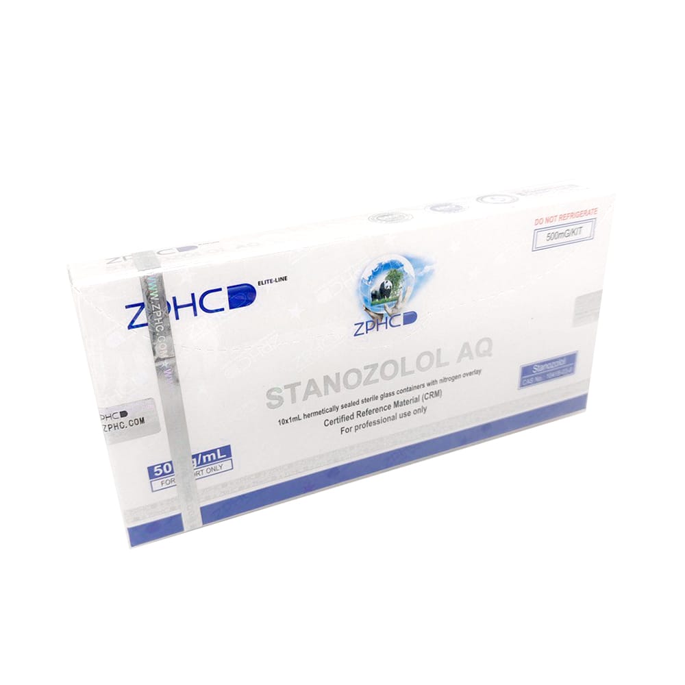 Stanozolol AQ ZPHC 50 mg/ml — caixa com ampolas de 10 × 2 ml (1.000 mg)