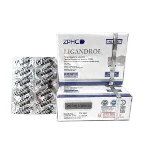 Blister mostrando 100 comprimidos de Ligandrol ZPHC, cada dose de 10 mg LGD-4033