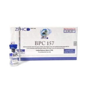 Kit de peptídeo BPC-157 ZPHC 25 mg – caixa frontal (5 frascos × 5 mg)