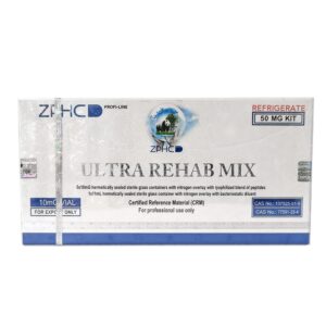 Kit de peptídeo Ultra Rehab Mix ZPHC 50 mg - caixa frontal (BPC-157 5 mg + TB-500 5 mg, 5 frascos × 10 mg)