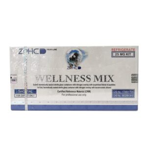 Kit de peptídeo Wellness Mix ZPHC 25 mg - vista frontal da caixa (Ipamorelin 2,5 mg + CJC-1295 2,5 mg)