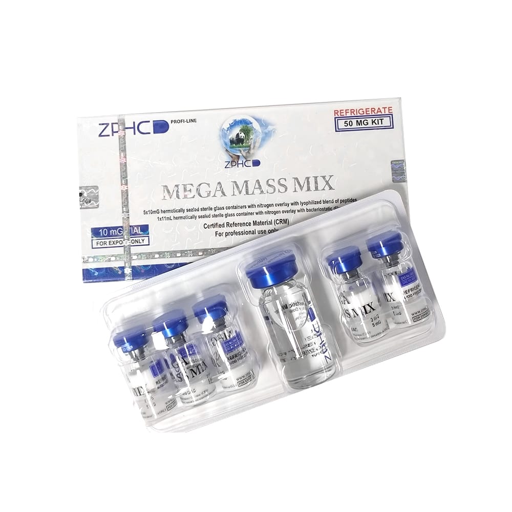 Frasco liofilizado Mega Mass Mix 10 mg (5 mg GHRP-6 + 5 mg CJC-1295) ZPHC
